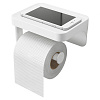 Изображение товара Держатель для туалетной бумаги с полочкой Flex, белый