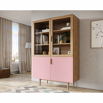 Изображение товара Сервант Line, 120х50х180 см, розовый