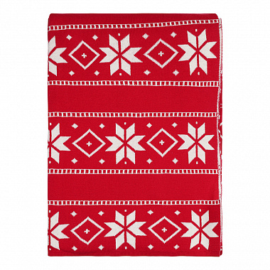 Плед из хлопка с новогодним рисунком Frostwork из коллекции New Year Essential, 130x180 см, анонс элемента
