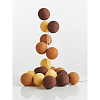 Изображение товара Гирлянда Печенье с корицей, шарики, на батарейках, 20 ламп, 3 м