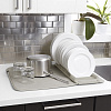 Изображение товара Коврик для сушки посуды Udry, 46х61 см, светло-серый