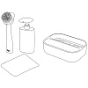 Изображение товара Набор для мытья посуды Rengo, 4 предмета, зеленый