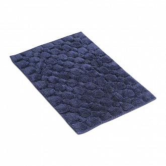 Изображение товара Коврик для ванной Bubbles темно-синего цвета из коллекции Essential, 50х80 см