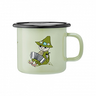 Кружка эмалированная Moomin Retro Снусмумрик, 250 мл, зеленая