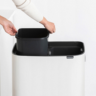 Изображение товара Бак для мусора Brabantia, Touch Bin Bo Hi, 2х30 л, белый