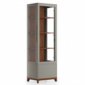Изображение товара Витрина Case, CS161, 58х45х190 см, дуб тобакко/речной камень