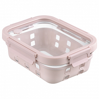 Изображение товара Контейнер для запекания, хранения и переноски продуктов в чехле Smart Solutions, 1050 мл, розовый
