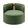 Изображение товара Кресло крутящееся Lagom 800, ∅82,5 см, зелено-голубой/орех