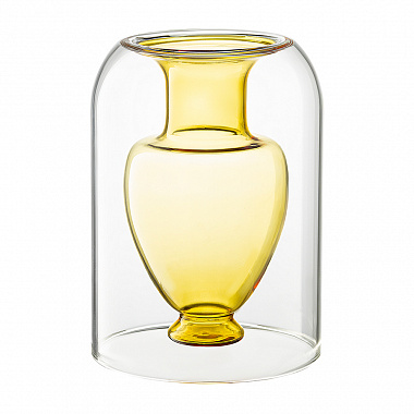 картинка Ваза Muse, 16 см, янтарная от магазина Одежда+