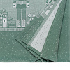 Изображение товара Скатерть из хлопка зеленого цвета с рисунком Щелкунчик из коллекции New Year Essential, 180х180см