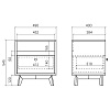 Изображение товара Тумба прикроватная Frame, FR005, 49х40х54,5 см, беленый дуб