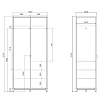 Изображение товара Шкаф Case, CS211, 103х60х221 см, дуб тобакко/бетон