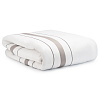 Изображение товара Комплект постельного белья из сатина белого цвета с серым кантом из коллекции Essential, 200х220 см