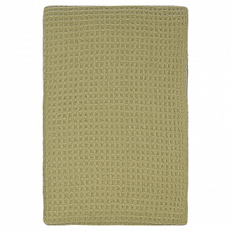 Изображение товара Плед из шерсти травянисто-зеленого цвета из коллекции Essential, 130х180 см