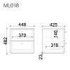 Изображение товара Тумба прикроватная Minimal ML018, 44,8х42,5х48,2 см, темный дуб/бежевая