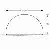 Изображение товара Светильник с аккумулятором Semisphere_F, Ø78х42,5 см, LED, 3000K