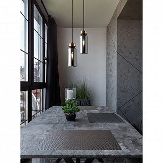 Изображение товара Светильник подвесной Modern, Come, 1 лампа, Ø9х30 см, черный/золото