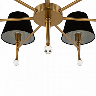 Изображение товара Светильник подвесной Classic, Rosemary, 7 ламп, Ø90х46 см, черный/латунь