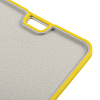 Изображение товара Доска разделочная из пшеничного волокна двусторонняя Ness, 34х28 см, светло-серая с желтым кантом