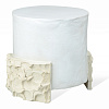 Изображение товара Столик керамический Облака, Ø37х45 см, белый/песочный