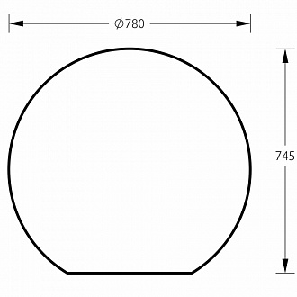 Изображение товара Светильник ландшафтный Sphere_G, Ø78х74,5 см, E27, 4000K