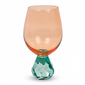 Бокал для вина Anversa, персиковый/голубой