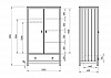 Изображение товара Шкаф 2-х створчатый Wood, 108х61х188 см, серый