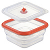 Изображение товара Контейнер для переноски и хранения силиконовый квадратный складной Silikobox, 600 мл, красный