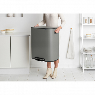 Изображение товара Бак для мусора Brabantia, Bo, Pedal Bin, 2х30 л, минерально-серый