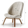 Изображение товара Кресло Ellipse E8.1, 75х55х95 см, бежевый/рагожка