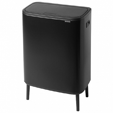 картинка Бак для мусора Brabantia, Touch Bin Bo Hi, 2х30 л, черный матовый от магазина Одежда+