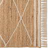 Изображение товара Ковер из джута бежевого цвета с геометрическим рисунком и с бахромой из коллекции Ethnic, 300x400см