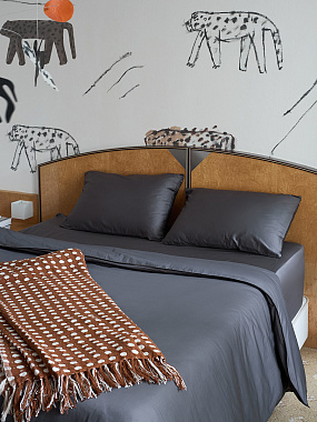 Покрывало из хлопка Polka dots карамельного цвета из коллекции Essential, 180х250 см, анонс элемента