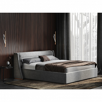 Изображение товара Кровать Iris 416, 185х229х90 см, светлая береза/светло-серая