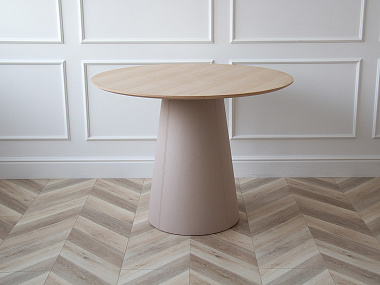 Стол обеденный Lagom, ∅100 см, натуральный дуб/бежевый, анонс элемента