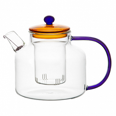 картинка Чайник заварочный Orb, 1,2 л, синий/янтарный от магазина Одежда+
