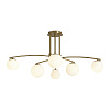 Изображение товара Светильник потолочный Modern, Hanger, 6 ламп, 110х49,5 см, латунь/белый матовый