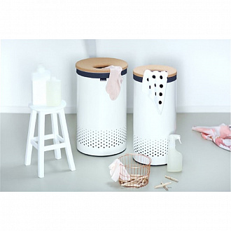 Изображение товара Бак для белья с пробковой крышкой Brabantia, 60 л, белый