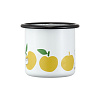Изображение товара Кружка эмалированная Moomin Вкусные яблоки, 250 мл, белая/желтая