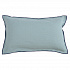 Чехол на подушку из фактурного хлопка голубого цвета с контрастным кантом из коллекции Essential, 30х50 см