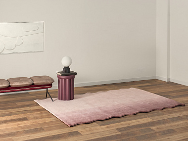 Ковер из шерсти Over Horizon цвета марсала из коллекции Trendy Ruffles, анонс элемента