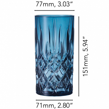 картинка Набор высоких стаканов Noblesse, 395 мл, 2 шт., синий от магазина Одежда+