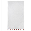 Изображение товара Полотенце для рук белое, с кисточками цвета красной глины из коллекции Essential, 50х90 см