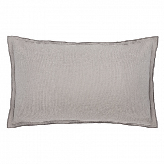 Изображение товара Чехол на подушку из фактурного хлопка серого цвета с контрастным кантом из коллекции Essential, 30х50 см