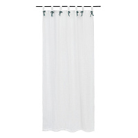 Изображение товара Штора из муслина с декором синего цвета из коллекции Essential, 150х290 см