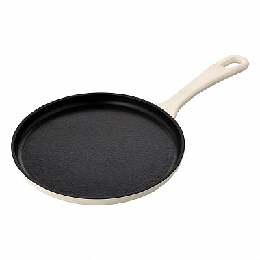 картинка Сковорода блинная чугунная Ø24 см из коллекции "Шеффилд", молочная от магазина Одежда+