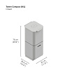 Изображение товара Контейнер для мусора с двумя баками Totem Compact, 40 л, нержавеющая сталь