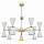 Светильник подвесной Modern, Vesper, 14 ламп, Ø91 см, белый с золотом