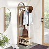 Изображение товара Вешалка напольная для одежды Bellwood, белая/натуральное дерево