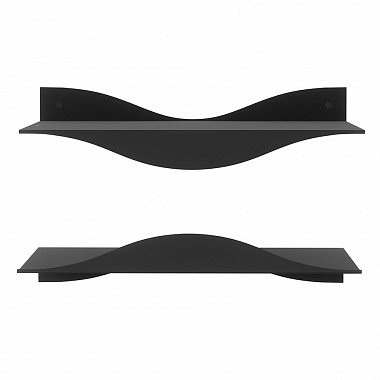 Набор из 2-х настенных полок Surf, черный, анонс элемента